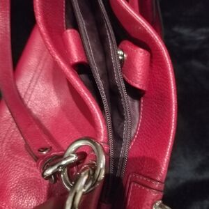 Coach Vibrant Red Leather Shoulder Bag